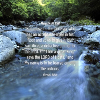 Picture 04 - Malachi 1:14 BSB - “But cursed is the deceiver who has an - Bible Verse Picture