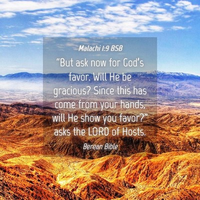 Picture 04 - Malachi 1:9 BSB - “But ask now for God’s favor. Will He be - Bible Verse Picture