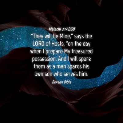 Picture 04 - Malachi 3:17 BSB - “They will be Mine,” says the LORD of Hosts, - Bible Verse Picture