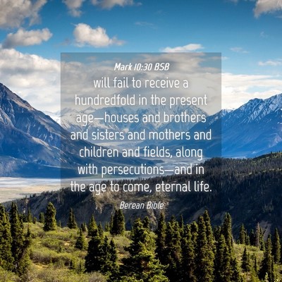 Picture 04 - Mark 10:30 BSB - will fail to receive a hundredfold in the present - Bible Verse Picture