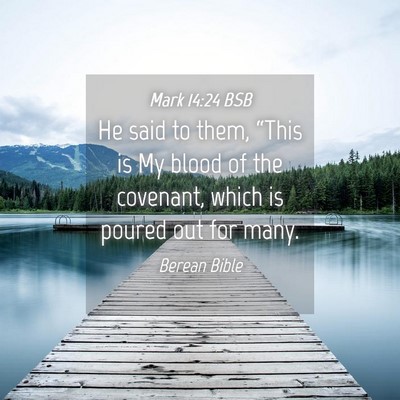 Picture 04 - Mark 14:24 BSB - He said to them, “This is My blood of the - Bible Verse Picture