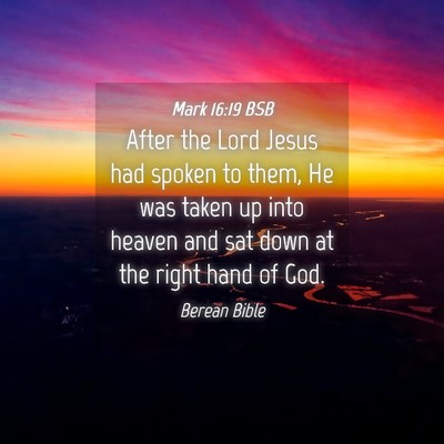 Picture 04 - Mark 16:19 BSB - After the Lord Jesus had spoken to them, He was - Bible Verse Picture