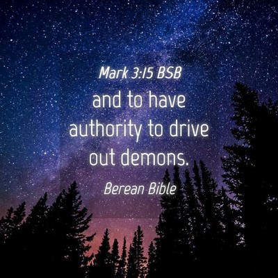 Picture 04 - Mark 3:15 BSB - and to have authority to drive out - Bible Verse Picture