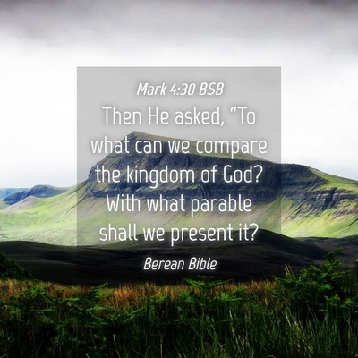 Picture 04 - Mark 4:30 BSB - Then He asked, “To what can we compare the - Bible Verse Picture