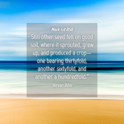 Picture 04 - Mark 4:8 BSB - Still other seed fell on good soil, where it - Bible Verse Picture