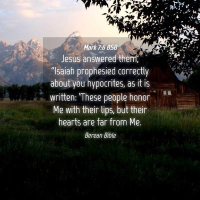 Picture 04 - Mark 7:6 BSB - Jesus answered them, “Isaiah prophesied - Bible Verse Picture