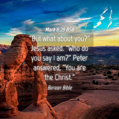 Picture 04 - Mark 8:29 BSB - “But what about you?” Jesus asked. “Who do - Bible Verse Picture