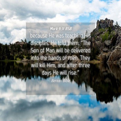 Picture 04 - Mark 9:31 BSB - because He was teaching His disciples. He told - Bible Verse Picture
