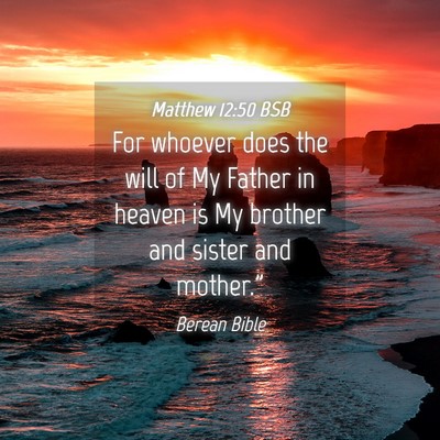 Picture 04 - Matthew 12:50 BSB - For whoever does the will of My Father in heaven - Bible Verse Picture