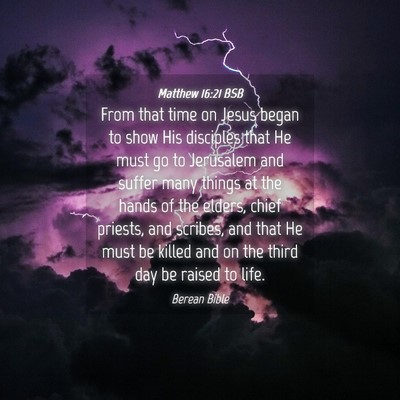 Picture 04 - Matthew 16:21 BSB - From that time on Jesus began to show His - Bible Verse Picture