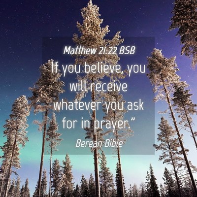 Picture 04 - Matthew 21:22 BSB - If you believe, you will receive whatever you ask - Bible Verse Picture