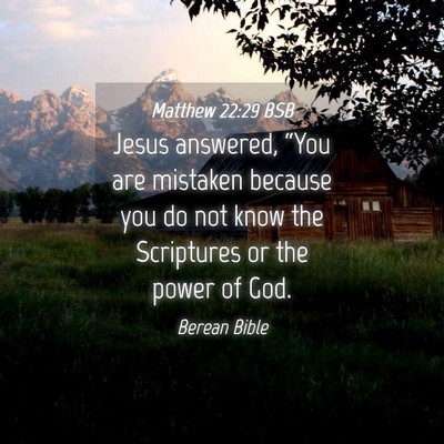 Picture 04 - Matthew 22:29 BSB - Jesus answered, “You are mistaken because you - Bible Verse Picture
