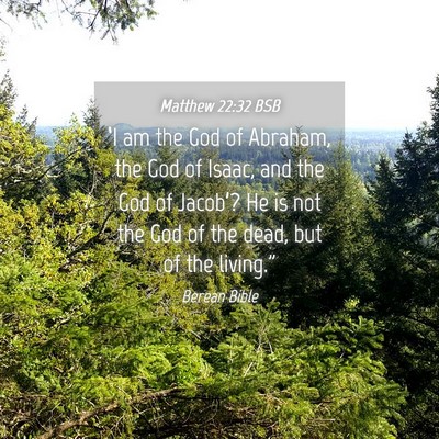 Picture 04 - Matthew 22:32 BSB - ‘I am the God of Abraham, the God of Isaac, and - Bible Verse Picture