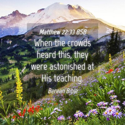 Picture 04 - Matthew 22:33 BSB - When the crowds heard this, they were astonished - Bible Verse Picture
