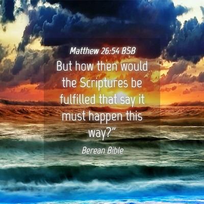 Picture 04 - Matthew 26:54 BSB - But how then would the Scriptures be fulfilled - Bible Verse Picture