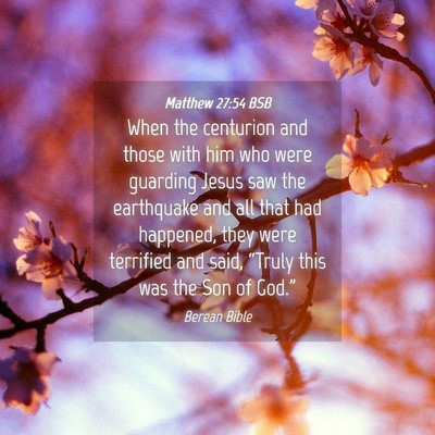 Picture 04 - Matthew 27:54 BSB - When the centurion and those with him who were - Bible Verse Picture
