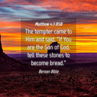 Picture 04 - Matthew 4:3 BSB - The tempter came to Him and said, “If You are - Bible Verse Picture