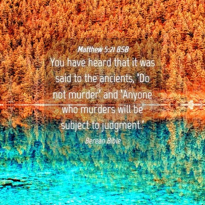Picture 04 - Matthew 5:21 BSB - You have heard that it was said to the ancients, - Bible Verse Picture