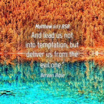 Picture 04 - Matthew 6:13 BSB - And lead us not into temptation, but deliver us - Bible Verse Picture