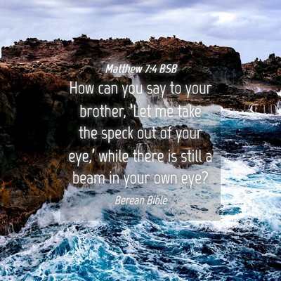 Picture 04 - Matthew 7:4 BSB - How can you say to your brother, ‘Let me take - Bible Verse Picture