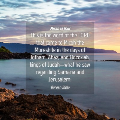 Picture 04 - Micah 1:1 BSB - This is the word of the LORD that came to Micah - Bible Verse Picture