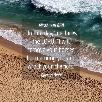 Picture 04 - Micah 5:10 BSB - “In that day,” declares the LORD, “I will - Bible Verse Picture