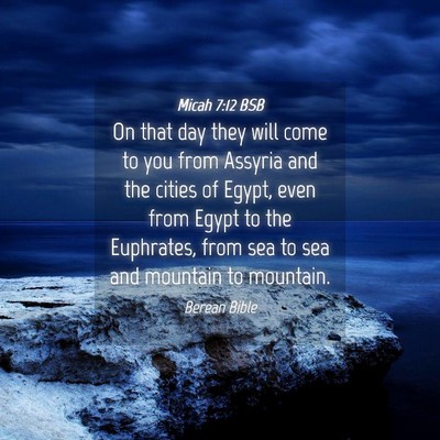 Picture 04 - Micah 7:12 BSB - On that day they will come to you from Assyria - Bible Verse Picture