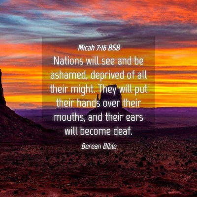 Picture 04 - Micah 7:16 BSB - Nations will see and be ashamed, deprived of all - Bible Verse Picture