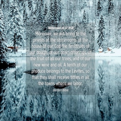 Picture 04 - Nehemiah 10:37 BSB - Moreover, we will bring to the priests at the - Bible Verse Picture