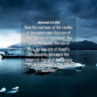 Picture 04 - Nehemiah 11:22 BSB - Now the overseer of the Levites in Jerusalem was - Bible Verse Picture