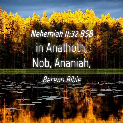 Picture 04 - Nehemiah 11:32 BSB - in Anathoth, Nob, - Bible Verse Picture