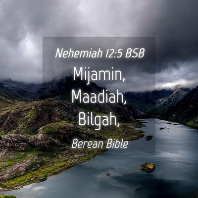 Picture 04 - Nehemiah 12:5 BSB - Mijamin, Maadiah, - Bible Verse Picture