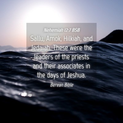 Picture 04 - Nehemiah 12:7 BSB - Sallu, Amok, Hilkiah, and Jedaiah. These were the - Bible Verse Picture
