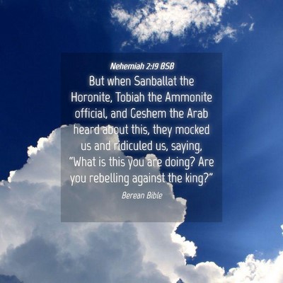 Picture 04 - Nehemiah 2:19 BSB - But when Sanballat the Horonite, Tobiah the - Bible Verse Picture