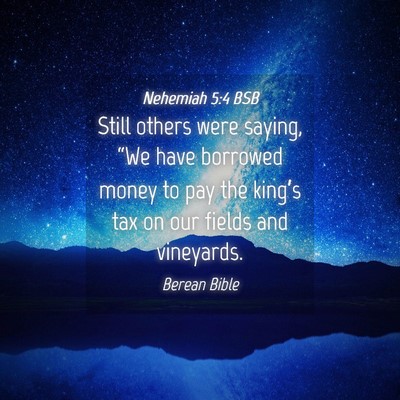 Picture 04 - Nehemiah 5:4 BSB - Still others were saying, “We have borrowed - Bible Verse Picture