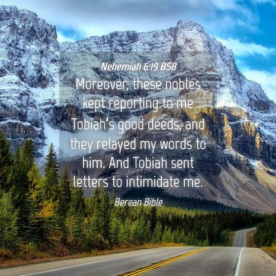 Picture 04 - Nehemiah 6:19 BSB - Moreover, these nobles kept reporting to me - Bible Verse Picture
