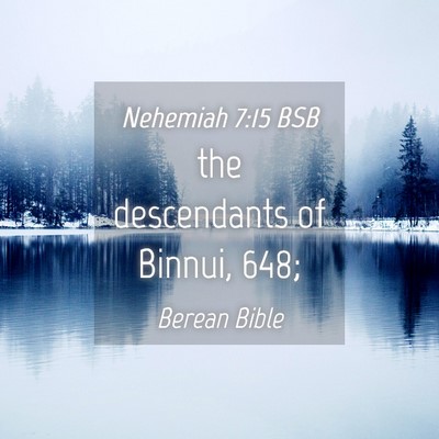 Picture 04 - Nehemiah 7:15 BSB - the descendants of Binnui, - Bible Verse Picture