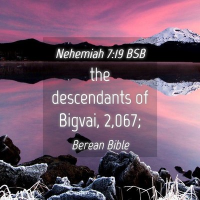 Picture 04 - Nehemiah 7:19 BSB - the descendants of Bigvai, - Bible Verse Picture