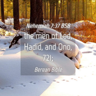 Picture 04 - Nehemiah 7:37 BSB - the men of Lod, Hadid, and Ono, - Bible Verse Picture
