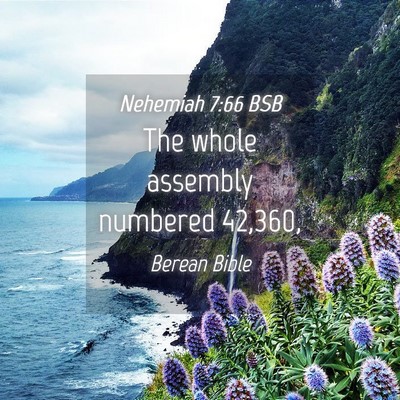 Picture 04 - Nehemiah 7:66 BSB - The whole assembly numbered - Bible Verse Picture