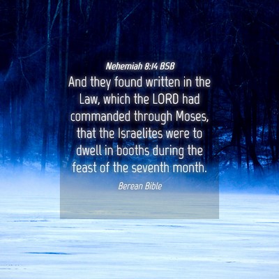 Picture 04 - Nehemiah 8:14 BSB - And they found written in the Law, which the LORD - Bible Verse Picture