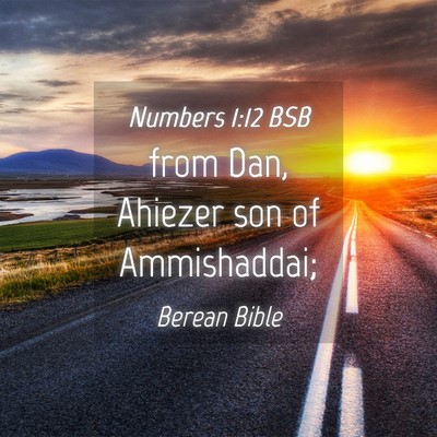 Picture 04 - Numbers 1:12 BSB - from Dan, Ahiezer son of - Bible Verse Picture