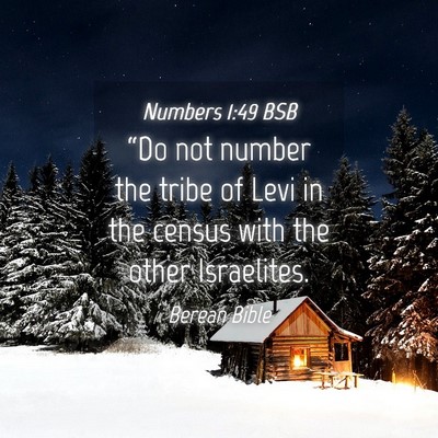 Picture 04 - Numbers 1:49 BSB - “Do not number the tribe of Levi in the census - Bible Verse Picture