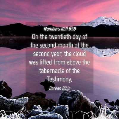 Picture 04 - Numbers 10:11 BSB - On the twentieth day of the second month of the - Bible Verse Picture