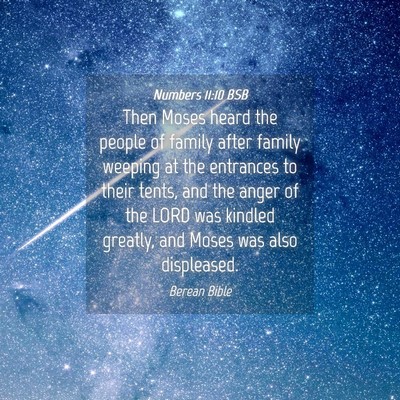 Picture 04 - Numbers 11:10 BSB - Then Moses heard the people of family after - Bible Verse Picture