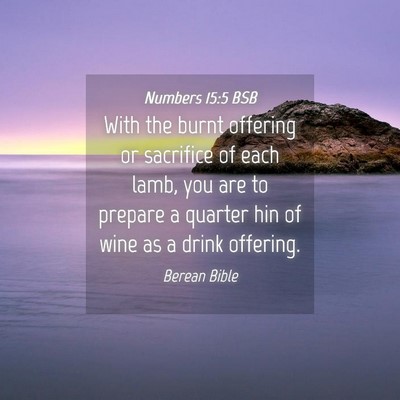 Picture 04 - Numbers 15:5 BSB - With the burnt offering or sacrifice of each - Bible Verse Picture