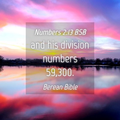 Picture 04 - Numbers 2:13 BSB - and his division numbers - Bible Verse Picture
