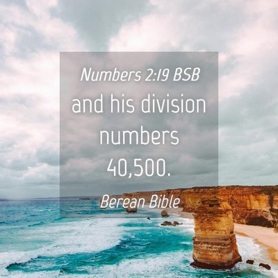 Picture 04 - Numbers 2:19 BSB - and his division numbers - Bible Verse Picture