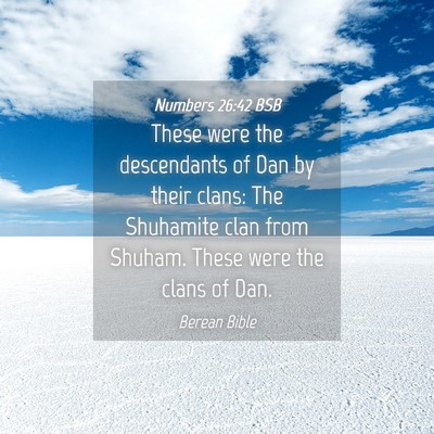 Picture 04 - Numbers 26:42 BSB - These were the descendants of Dan by their clans: - Bible Verse Picture