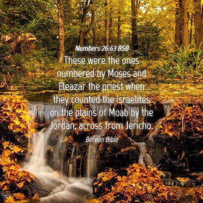 Picture 04 - Numbers 26:63 BSB - These were the ones numbered by Moses and Eleazar - Bible Verse Picture